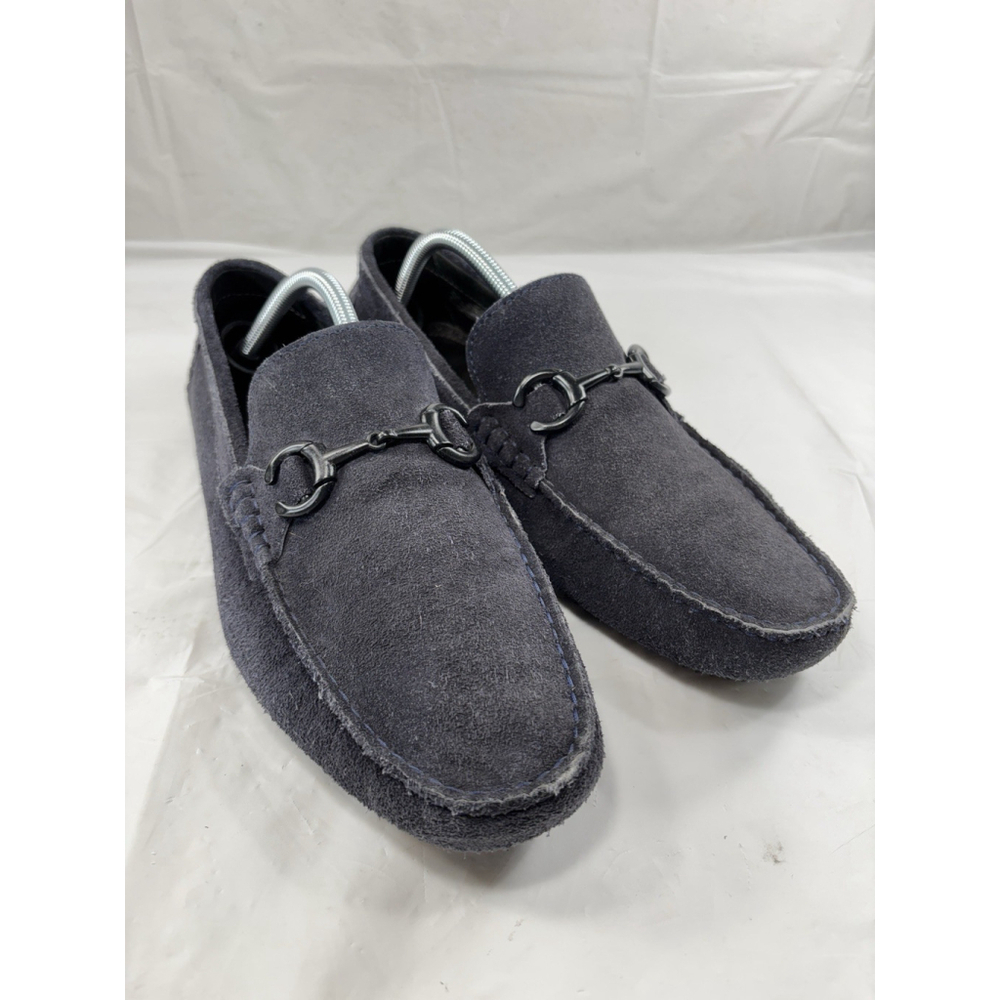 Datelli suede leather blue horse bit loafers Size 10